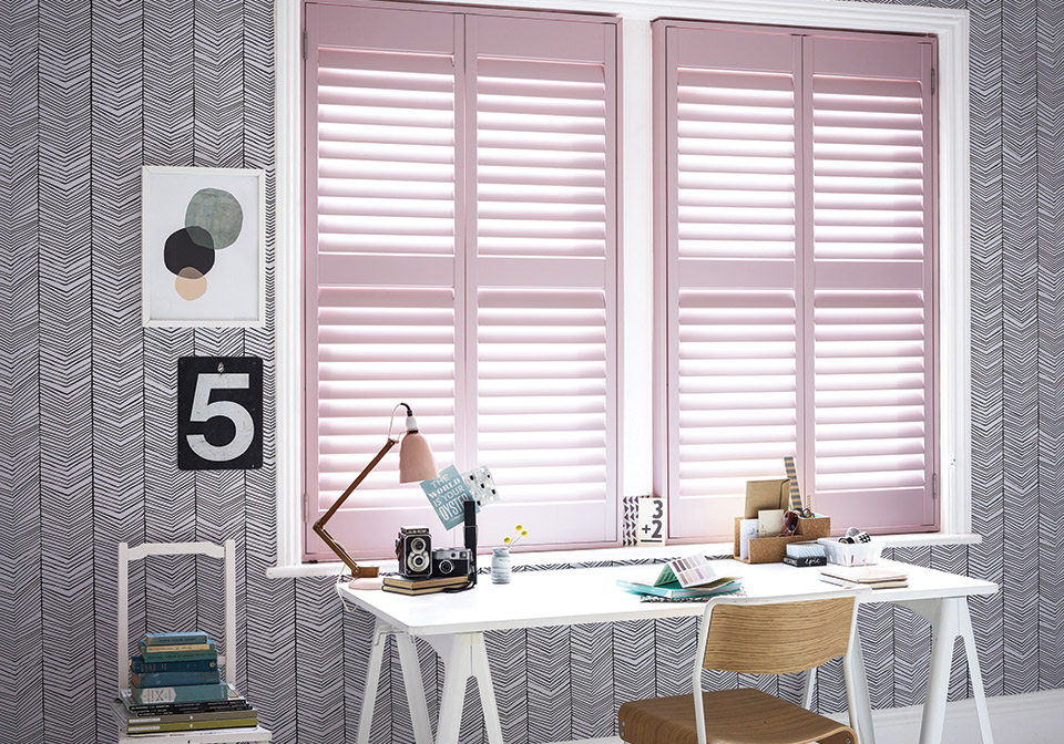 Pink Shutters For A Child's Bedroom